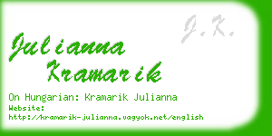 julianna kramarik business card
